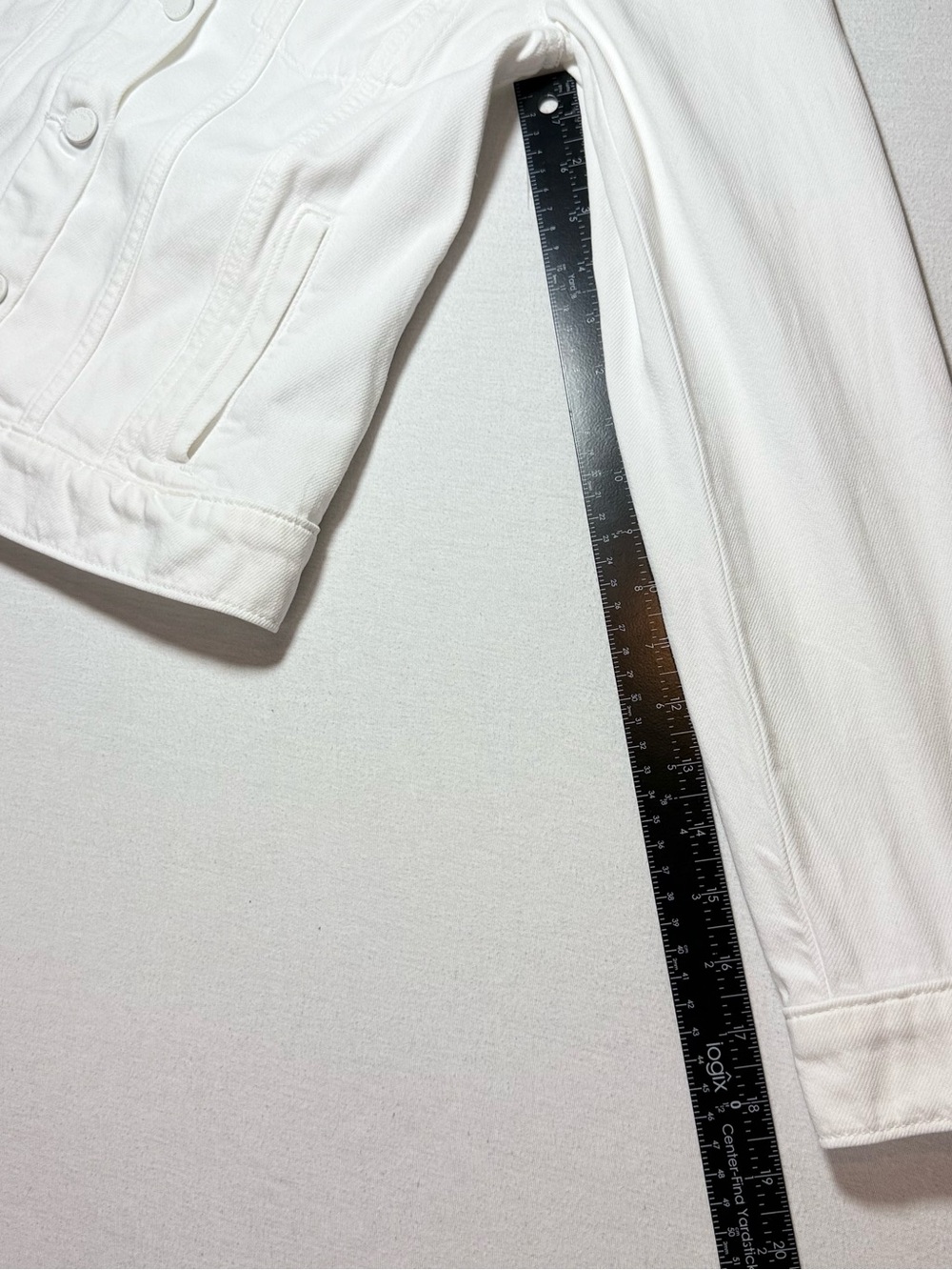 PAIGE White Denim Trucker Jacket - Picture 6 of 10